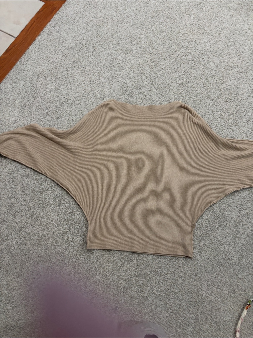 Amazon Women's Tan Batwing Sweater Top